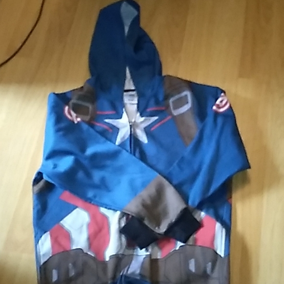 Avengers captain America hooded zip up sweater - Picture 2 of 2